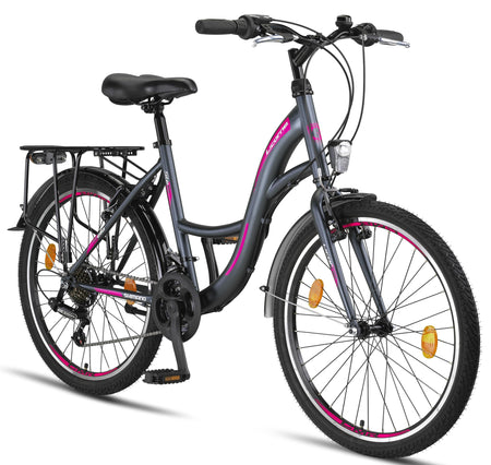 Licorne Bike Stella Premium City Bike Bicycle in 20 24 26 28 Inch Bicycle for Girls Boys Women Men 21 Speed 6 Speed 20 Inch Dutch Bicycle City Bike